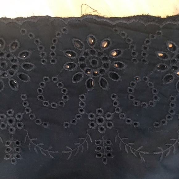 Old Navy Black Off the Shoulder Embroidered Top - Picture 3 of 5